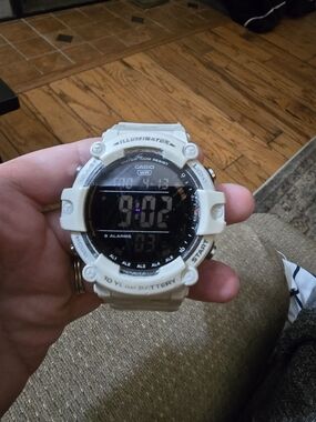 Casio White Digital Sport Watch - Illuminator